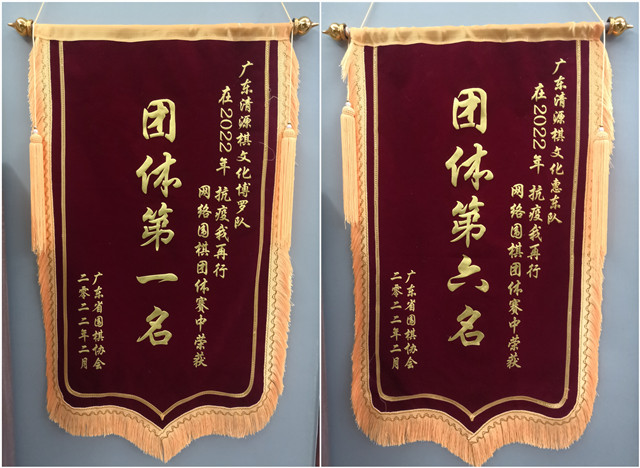 2022年“抗疫我再行”網(wǎng)絡(luò)圍棋團體賽第一名及第六名